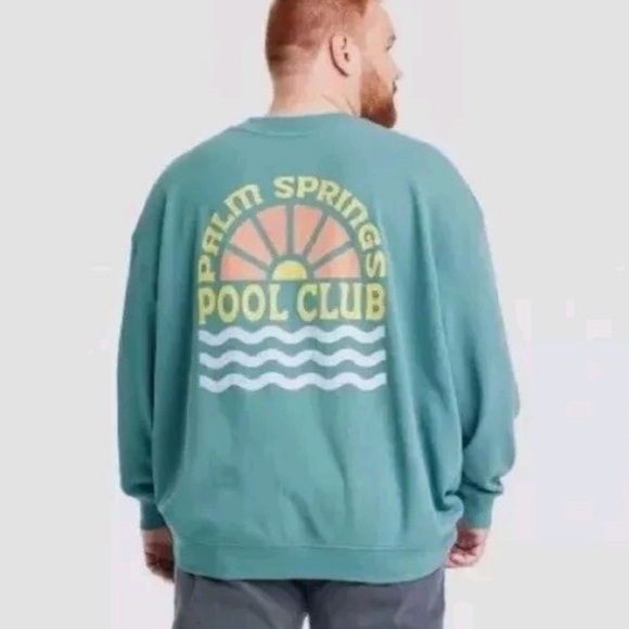 Goodfellow & Co Men's Teal Blue "Palm Springs Pool Club" new 🆕 - Picture 3 of 6